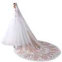 EllieWely Womens 1 Tier Royal Lace Wedding Bridal Veil With Metal Comb White X60