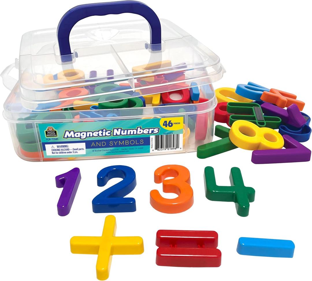 Teacher Created Resources Magnetic Numbers and Symbols, 46 Pieces, Plastic(TCR77581)