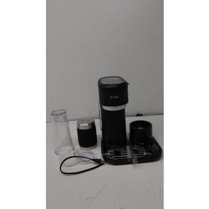 Mr. Coffee 4-in-1 Single-Serve Latte, Iced, and Hot Coffee Maker with Milk Frother and Tumbler Black