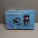 Zenoplige Mask Fins Snorkel Set, Snorkeling Gear for Adults, Panoramic View Snorkel Mask Anti-Fog, Adjustable Dive Flippers, Dry Top Snorkel and Travel Bag, Scuba Gear for Swimming Snorkeling Diving (Small-Medium, Black)