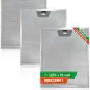 3PCS wb02x24871 Range Hood Grease Filter Compatible with GE JVW5361EJ1ES JVW5361EJ2ES JVW5361SJSS JVW5361BJ1TS, Approximately 11-13/16 x 10 Inches