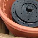 12 Sets Hanging Planters for Indoor and Outdoor Plants Self Watering Hanging Basket Flower Pots Plastic Plant Pots with Drainage Hole and Absorbing Tray(Terracotta,12 Inch), One Piece is Broken