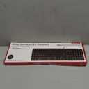 MCSaite Wired PS2 104 Keys Computer Keyboard with Stands,Black,Waterproof - US Layout Compatible for Windows, PC, Laptop