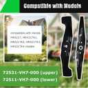 BeadChica HRX217 Blades Kit Compatible with Honda,72511-VH7-000 & 72531-VH7-000 Push Mower Blades for HRX217K1, HRX217K2, HRX217K3, HRX217K4 Lawn Mower Blade Replacement Parts