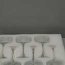 Vintage Ribbed Coupe Glasses Set of 6, 11oz Clear 100% Crystal Martini Glasses Elegant Cocktail Glasses, Transparent Glassware for Champagne, Margaritas, Espresso with a Rose Ice Mold