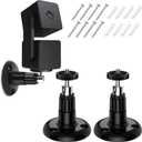 FastSnail Wall Mount Compatible with Wyze Cam Pan & Wyze Cam V3/Ring Camera, Adjustable Indoor Outdoor Mount for Wyze Cam Pan, Wyze Cam Outdoor, Wyze Cam V3/ArloPro/2/3/4/5//Ultra/Ultra 2 Pack Black