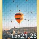 JCJMY 15x21.25 Puzzles Frame Gold, Wall Hanging 15 x 21.25 Picture Frame for 15 by 21.25 Poster Photo Canvas Picture Puzzles with Shatter Resistant Plexiglass, Gold