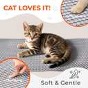 BurgeonNest PVC Foam Cat Litter Mat 24x15 inch, Soft on Paws, Double Layer Litter Trapping, Urine-Proof Water Resistant, Easy Clean Scatter Control (Gray)