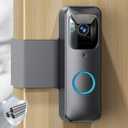 2 x NANW Blink Doorbell Mount, NANW Full-Metal Anti-Theft Doorbell Camera Mount for Blink Video Doorbell 1st Gen, Not for 2nd Gen (Newest Model), No-Drill and Not Block Motion Sensor Bracket, Gray