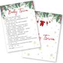 Christmas Baby Shower Games - 25 Pcs Baby Trivia Cards - Christmas Gender Reveal Games - Winter Party Decorations Favors Supplies -A02