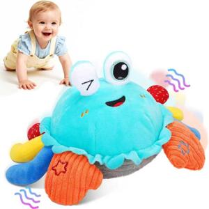Baby Toys 1 Year Old 6-12 Month Tummy Time Toys Crawling Crab Musical Dancing Walking Moving Bouncing Learning Sensory Toys for 1-3 Year Old Boy & Girl