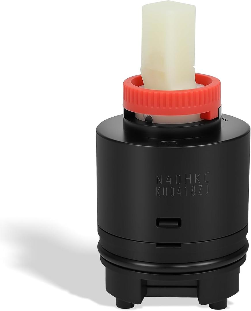 N40HKC Shower Cartridge Replacement H75.5mm,Fit for SR SUN RISE Shower Cartridge,Black 40mm Shower Faucet Cartridge, for Tub/Shower Faucet, Shower Mixer Valve, Ceramic Shower Single Lever