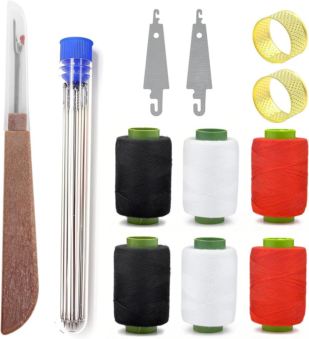 2 x 37Pcs Sewing Tool Set, Steel Sewing Needle Kit, Threader and Needle Repair Kit Needle Threaders for Hand Sewing