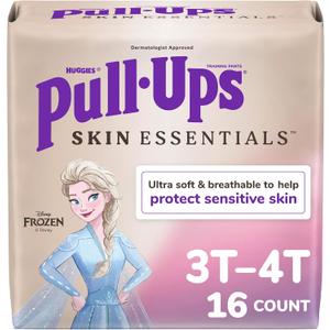 Pull-Ups Girls' Skin Essentials Potty Training Pants, Training Underwear, 3T-4T (32-40 lbs), 16 Ct