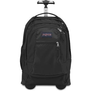 JanSport Driver 8 Rolling Backpack - Wheeled Travel Bag with 15-Inch Laptop Sleeve, One Size, Black