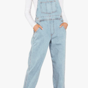 luvamia Women's Casual Stretch Adjustable Denim Bib Overalls Jeans Pants Jumpsuits. Size S