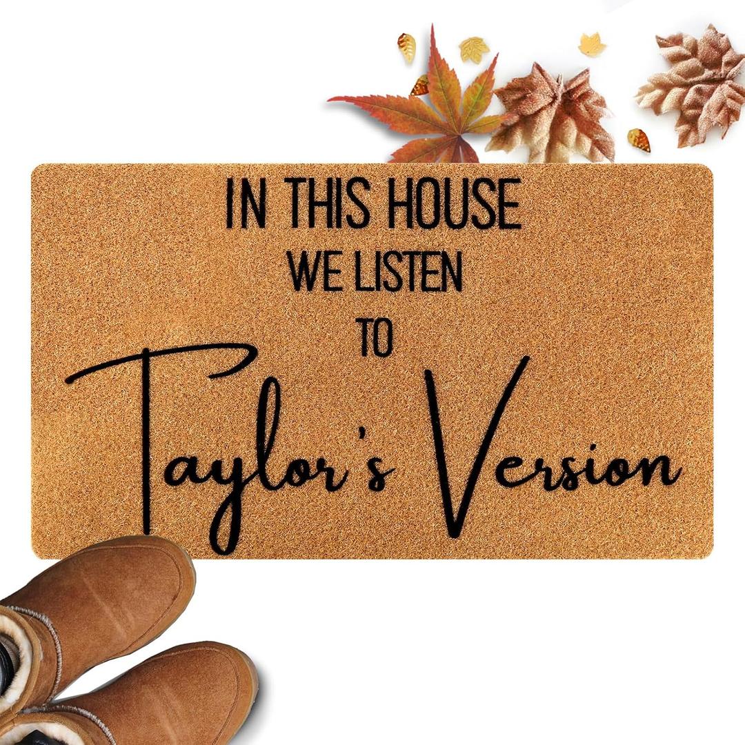Welcome Door Mat 30'' x 17'' Front Door Mat with Anti-Slip PVC Backing for Indoor & Outdoor Use, Coir gate pad for Front Door Entrance, Easy Cleaning, TS Home Decor