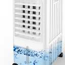 Portable Air Conditioner with 3.1 Gal Water Tank, Air Conditioner Portable for Room with 4 Ice Box, 3-in-1 Super Wind Quiet Swamp Cooler, AC for Room/Bedroom/Garage (Large)