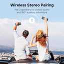 Tribit StormBox 2 Bluetooth Speaker with 34W 360 Surround Sound, XBass Tech, 24H Playtime, IPX7 Waterproof, Bluetooth 5.3, TWS Pairing Portable Wireless Speaker for Outdoor