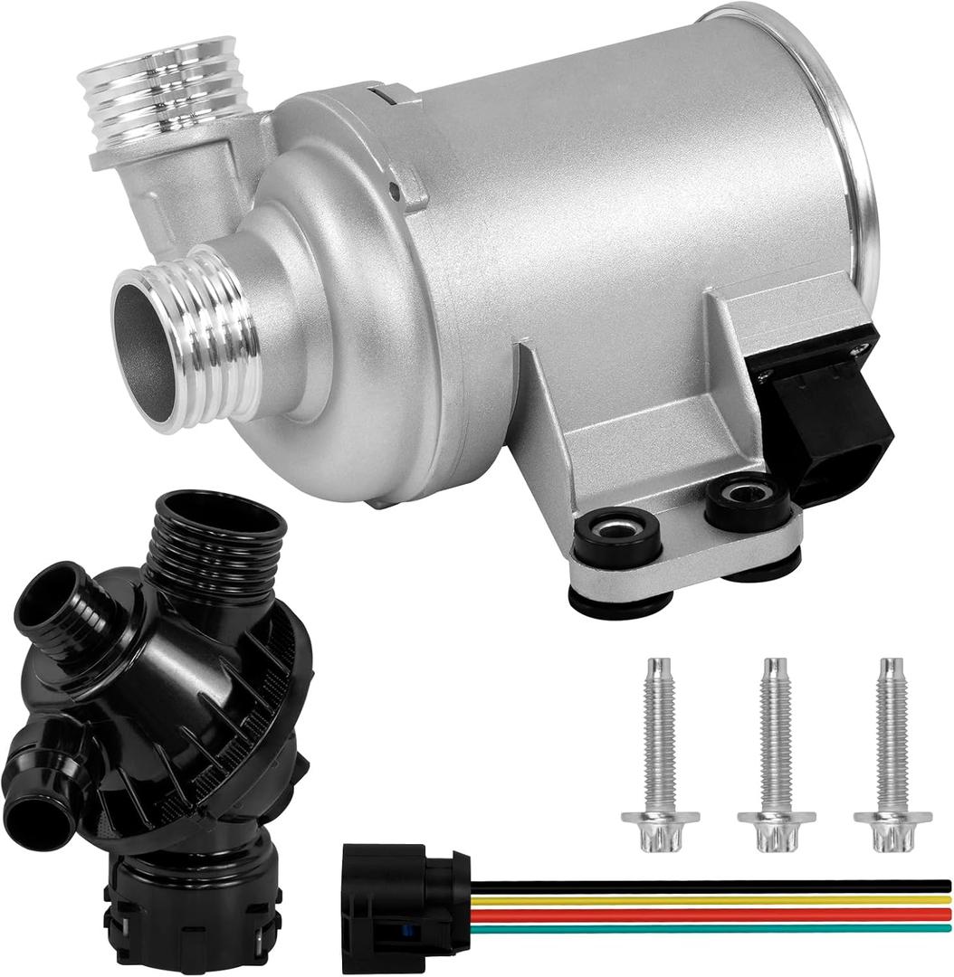 11518635090 Electric Engine Water Pump w/ 11537598865 Engine Coolant Thermostat Housing Compatible with BMW 335i,435i,X5,X6,335i xDrive,335i GT xDrive,435i xDrive,Gran Coupe,M2,M235i,M235i xDrive