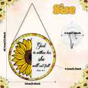 GudaAphrmix Stained Glass Suncatcher - 9.8in Sunflower Bible Verse Window Hanging for Women Housewarming Gift