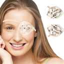 AMZVIO 2Pcs Eye Shield After Cataract Surgery,Clear Eye Protector with Adjustable Strap, Medical Eye Patches for Adults, Plastic Hard Protection Cover for Sleeping After Surgery (Beige)