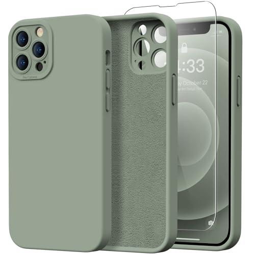 Kiresen Designed for iPhone 15 Pro Case - Upgraded Enhanced Camera Protection - Soft Microfiber Lining Inside - Liquid Silicone Shockproof Protective Phone Case 6.1" for Men Women Girls,Porcelain Blue