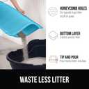 GORILLA GRIP Honeycomb Cat Litter Box Mat, Two Layer Trapping Waste Mats, Soft On Paws, Litter Box Supplies and Essentials for Indoor Cats, Traps Excess, Water Resistant for Floors, 24x15 Turquoise