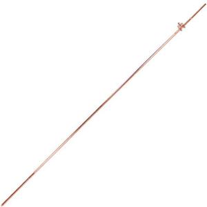 Grounding Rod 4' FT 3/8" Bonded Antenna Electrode Satellite Dish TV Aerial Electrical Wire Ground/Lighting Rod with Clamp