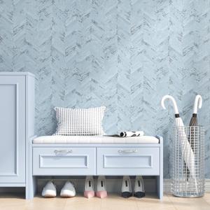 Blue Peel and Stick Wallpaper Grasscloth Twill Texture Contact Paper Blue Fabric Wallpaper Peel and Stick Countertops Waterproof Adhesive Contact Paper for Walls Bathroom Cabinets 15.7"×118"