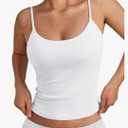 Trendy Queen Womens Spaghetti Strap Tank Top Summer Double Lined Workout Camisole Going Out Cute Tops Y2k Teen Girl Basic XS