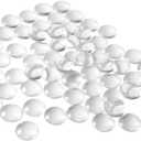 HAUTOCO 60 Pieces Glass Dome Cabochons Clear Round Cabochons Tiles, Non-calibrated Round 1 inch/25mm for Cameo Pendants Photo Jewelry Necklaces