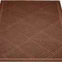 Amazon Basics Less-Mess Cat Litter Box Mat, 24" x 35", Unscented, Brown (1 Count (Pack of 1))