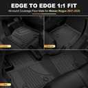AOMSAZTO Floor Mats & Cargo Liner Compatible with Nissan Rogue 2021–2026 (Not for Sport) | All Weather Heavy Duty Car Floor Liners for S, SV, SL, Platinum Trims