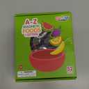 Curious Columbus Toddler Magnets  Set of 52 Fridge Magnets for Kids  Includes 26 Large Foam Food Pieces and 26 ABC Alphabet Letters for Learning and Play