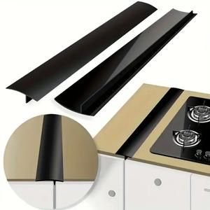 2Pcs Stove Gap Covers,Stove Counter Gap Cover,Stove Guard,Stove Guard Stove top Protector (2, Black, 30in)