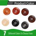 2 x Resin Sewing Buttons,10mm Sewing Round Shirt Button for CraftsDIY and Clothes Sewing (Red Coffee,50pcs)