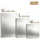 3-Piece New Large Titanium Cutting Board with Lip, 100% Pure Titanium Cutting Boards for Kitchen Dishwasher Safe, Food-Grade Metal Chopping Board Mat for Meat & Stainless Steel (M+L+XL)