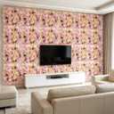 Flower Wall Backdrop, 12PCS 13.8 * 13.8IN Faux Flower Wall Panels for Indoor Outdoor Decor, Floral Backdrop for Birthday Party Wedding Garden Home (Light Pink 1, 13.8”x13.8” (12pcs))