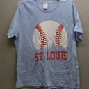 St. Louis Cityscape Vintage Baseball City Men Women Kids T-Shirt, Baby blue, XL