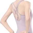Women Ballet Leotards Double Camisole Gymnastic Leotard for Dance/Yoga/Swimming in Summer (Small)