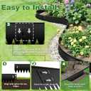 Metal Landscape Edging 6 Pack 40" L x 8" H, Galvanized Steel Landscape Lawn Edging with 90 Degree Rounded Top, Heavy Duty Lawn Edging, Easy-to-Install, Flower Bed Yard Pathway Divider