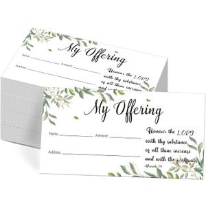 Woanger 500 Count Tithes and Offering Envelopes for Church Donation Envelope Bill Size Checks and Cash for Tithes and Offering(Classic)