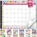 Ospelelf Desk Calendar 2026-2027 Large 22"x17" Monthly Family Planner Pad with Protective Cover 18 Months January 2026 - June 2027 Geometry