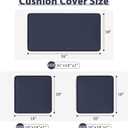 3 Pack Outdoor Patio Seat Cushions Replacement Covers Fit for 4 Pieces 4-Seater Wicker Rattan Patio Conversation Set Loveseat Chair Couch Furniture,36x18x2,18x18x2,Navy Blue-Cover Only