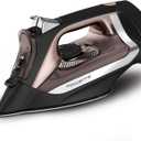 Rowenta Iron Steamer for Clothes, Stainless Steel Soleplate, Iron with Retractable Cord, Black, DW2459