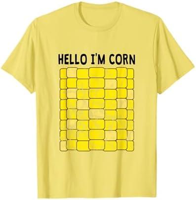 Corn Halloween Costume Funny Foodie Farmer T-Shirt, Medium