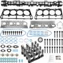 Non MDS 5.7L Hemi Camshaft Lifter Kit With MLS Head Gaskets Bolts Set Timing Cover Gasket, Compatible with 2009-2015 Dodge Ram 1500 Chrysler Aspen, Replace# 53022263AF 53021720AB TCS46049