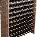 Wine Rack Cabinet Freestanding for Floor Wooden Stackable Storage Modular countertop Wood Wine Holder (100bottle), 41 inches x 12 inches x 46 inches