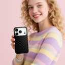 Magnetic for iPhone 17 Pro Case Cute Polka Dot Phone Case, Shockproof Slim TPU and Hard PC Protective Phone Cover Compatible with MagSafe Designed for Women Girls, Black